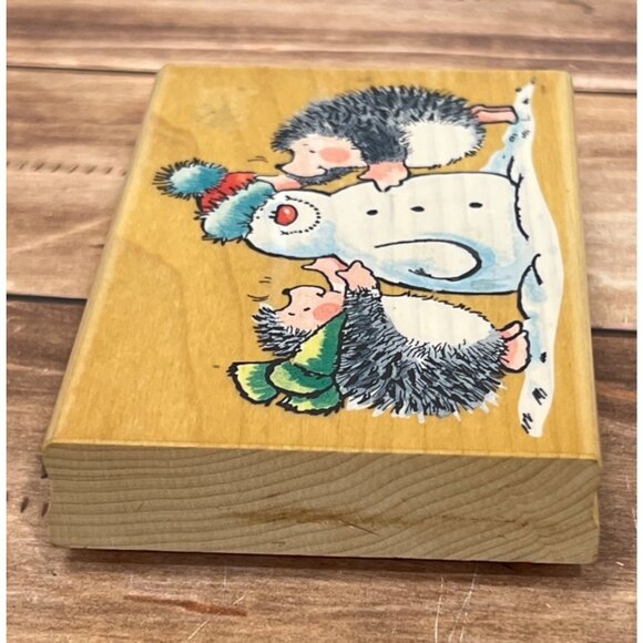 VERY RARE PENNY BLACK 2756K WHAT A SNOW WOOD RUBBER STAMP BY MARGARET SHERRY - Picture 5 of 5